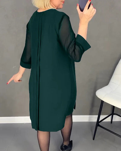 Andrea | Pleated dress in knitted fabric