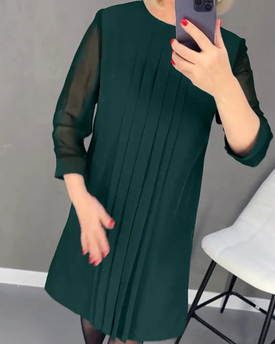 Andrea | Pleated dress in knitted fabric