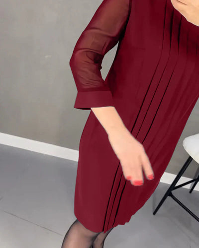 Andrea | Pleated dress in knitted fabric