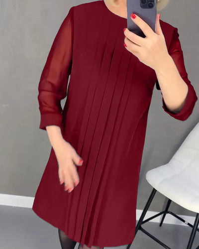 Andrea | Pleated dress in knitted fabric