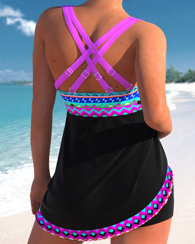 Daisy | swimsuit with lacing and stripe print