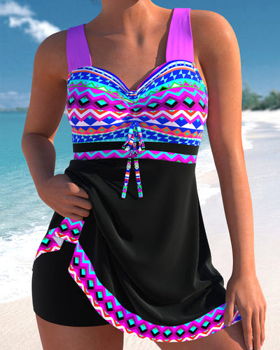 Daisy | swimsuit with lacing and stripe print