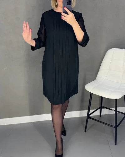 Andrea | Pleated dress in knitted fabric
