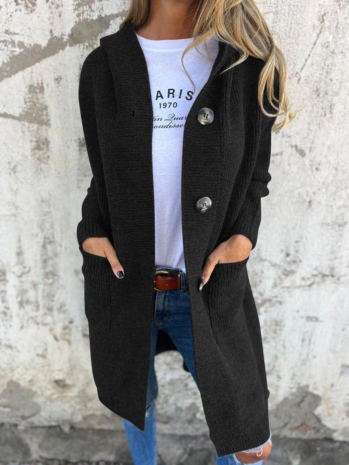 Adela | Elegant long knitted cardigan