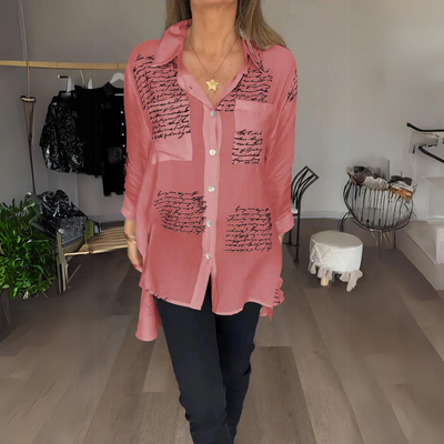Vera | Handwritten Button-Up Shirt