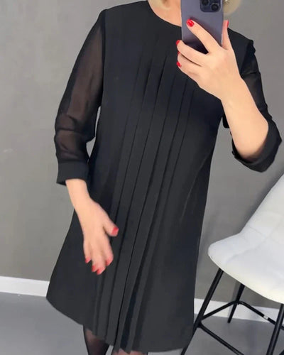 Andrea | Pleated dress in knitted fabric