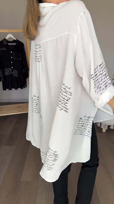 Vera | Handwritten Button-Up Shirt