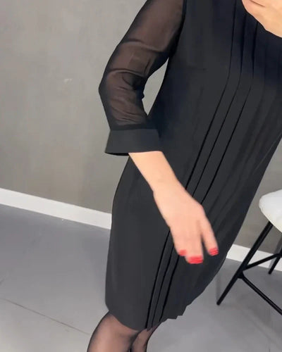 Andrea | Pleated dress in knitted fabric
