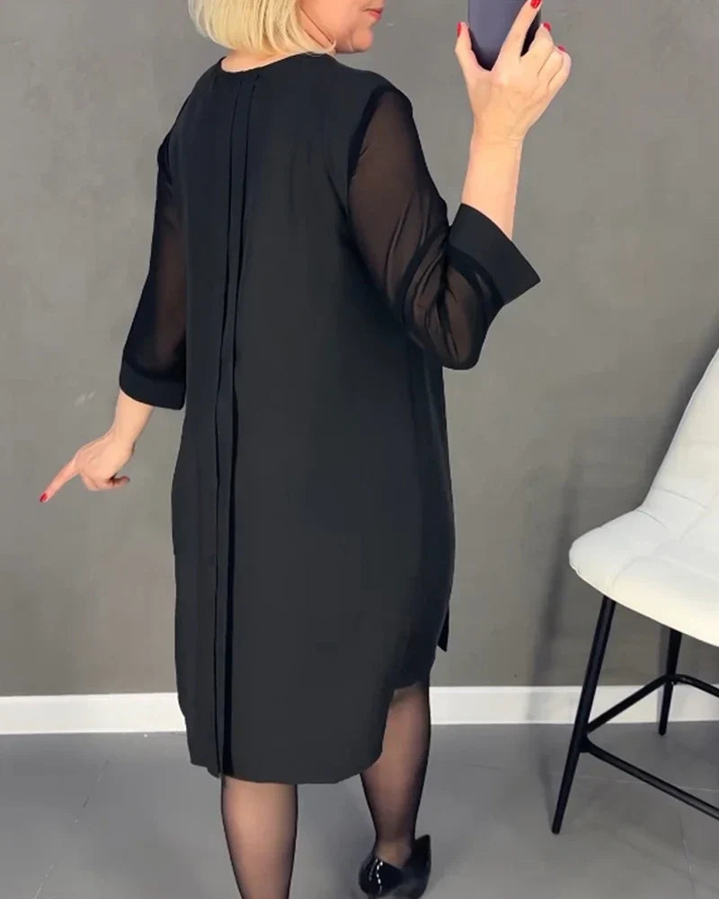 Andrea | Pleated dress in knitted fabric