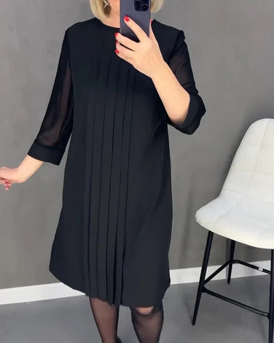 Andrea | Pleated dress in knitted fabric