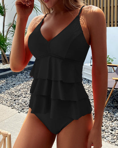 Grace | Simple swimsuit with decorative ruffles