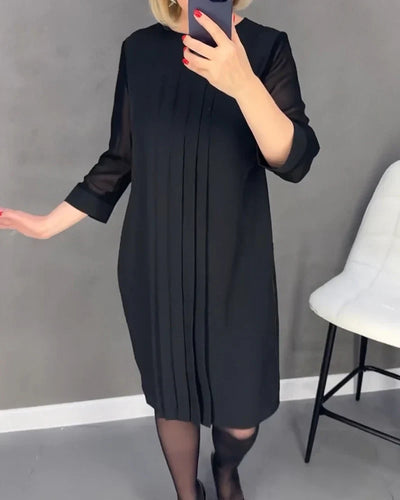 Andrea | Pleated dress in knitted fabric