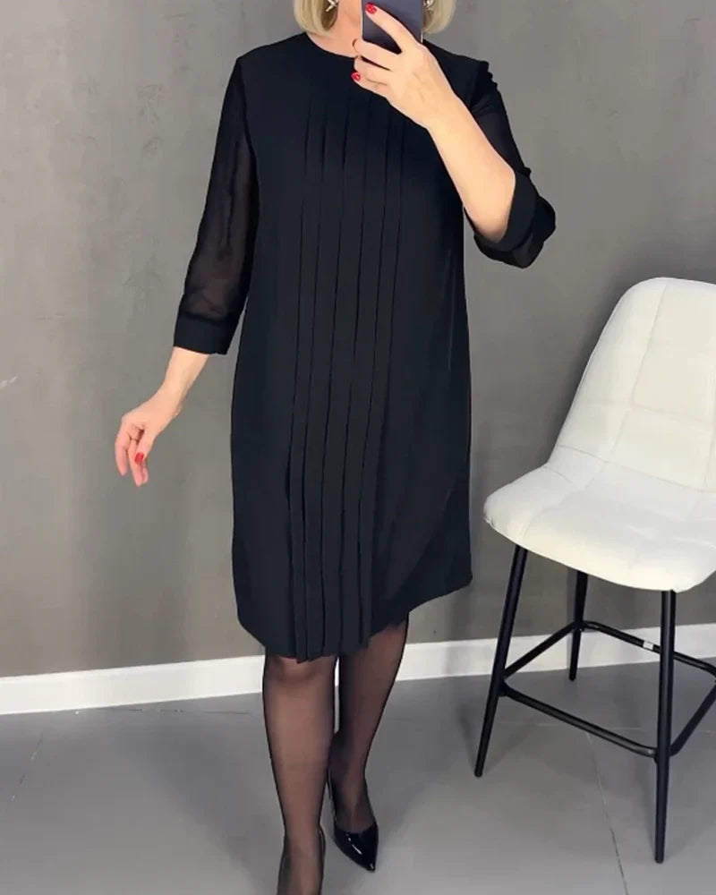 Andrea | Pleated dress in knitted fabric