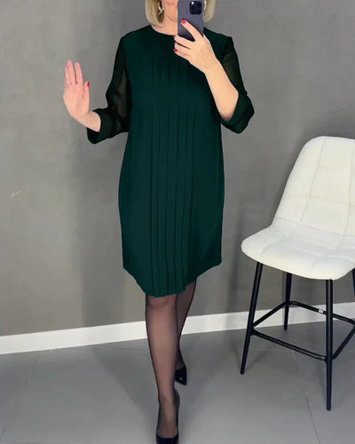 Andrea | Pleated dress in knitted fabric