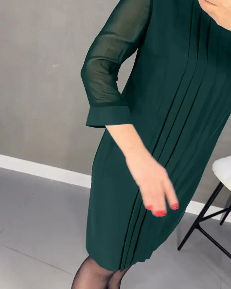 Andrea | Pleated dress in knitted fabric