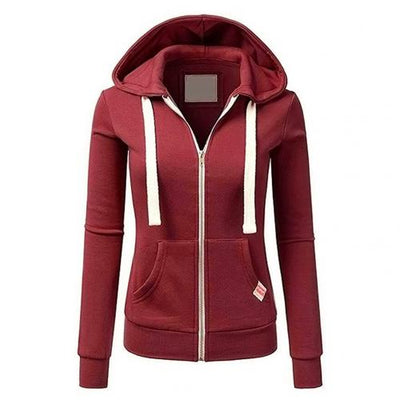 Andrea | Checked winter hoodie with zipper