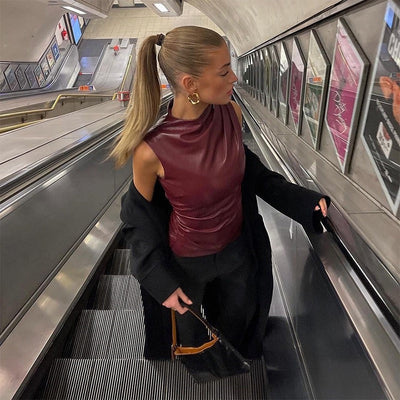 Emelda | Leather Top