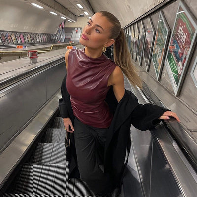 Emelda | Leather Top
