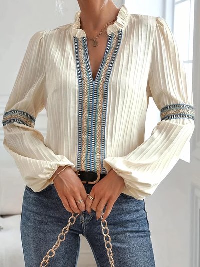 Trine | Stunning V-Neck Blouse