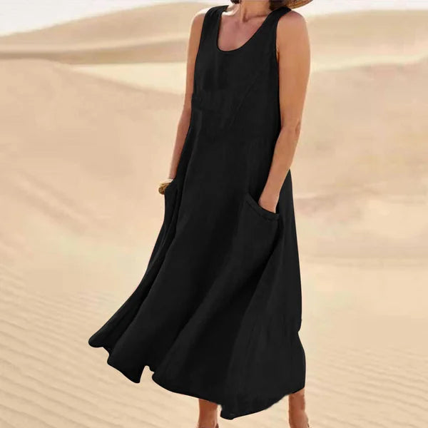 Celestina | Linen Summer Long Dress