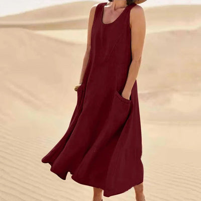Celestina | Linen Summer Long Dress