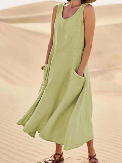 Celestina | Linen Summer Long Dress