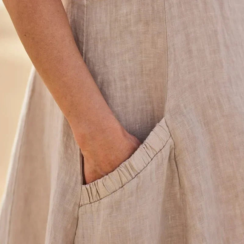 Celestina | Linen Summer Long Dress
