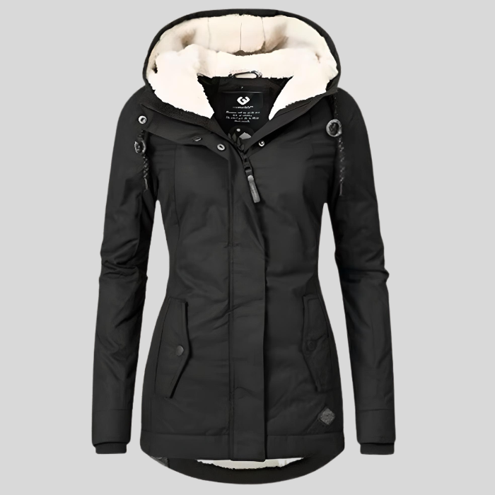 Christin | Waterproof long coat with hood