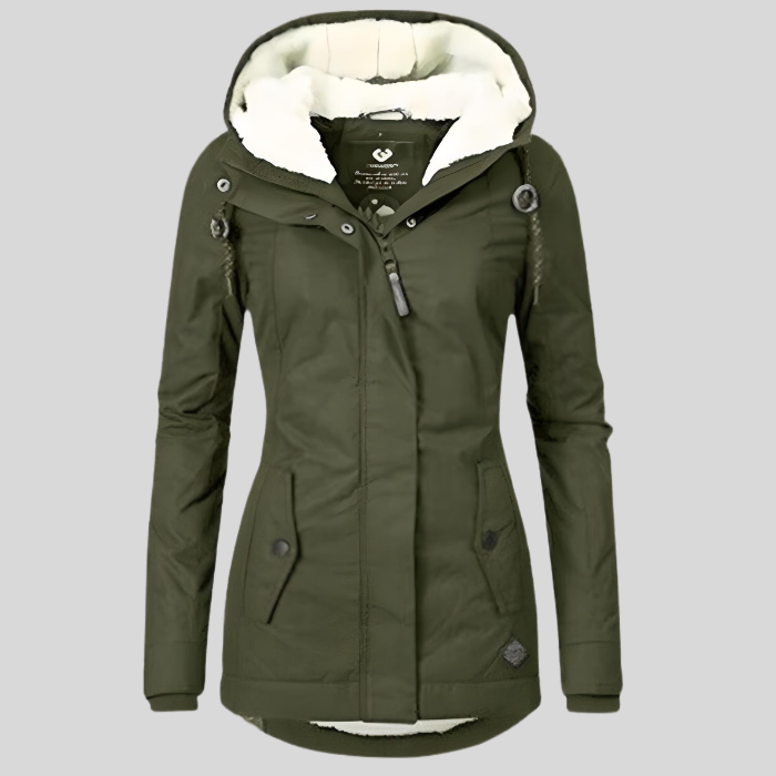 Christin | Waterproof long coat with hood