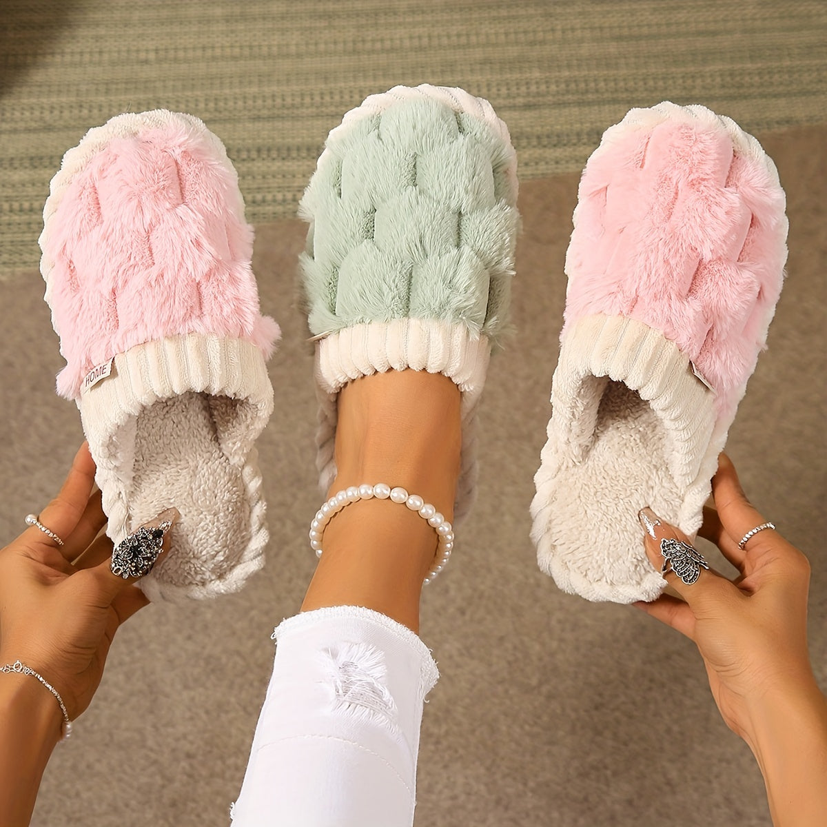 Francesca | Soft winter non slip sole slippers