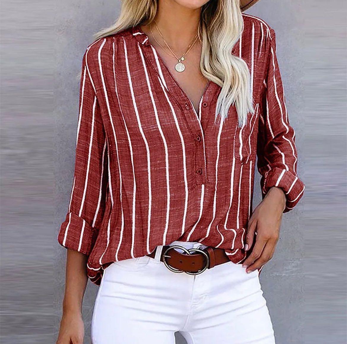 Susanne | Striped Casual Blouse