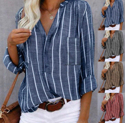 Susanne | Striped Casual Blouse