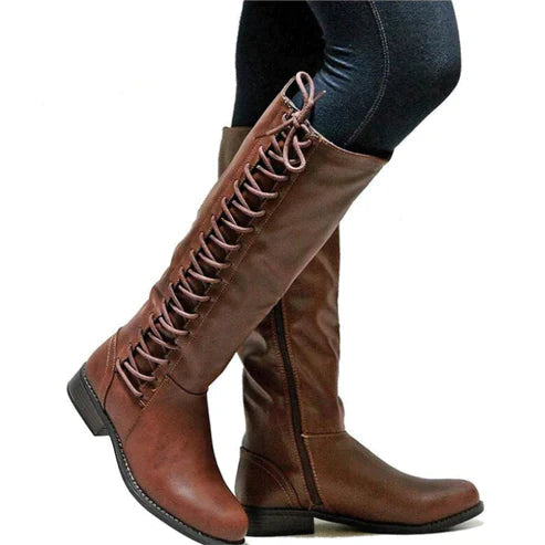 Julia | Knee high lace up boots