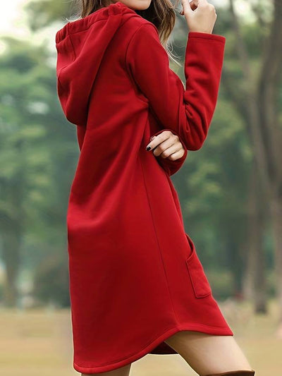 Laura | Casual long sleeves hoodie dress
