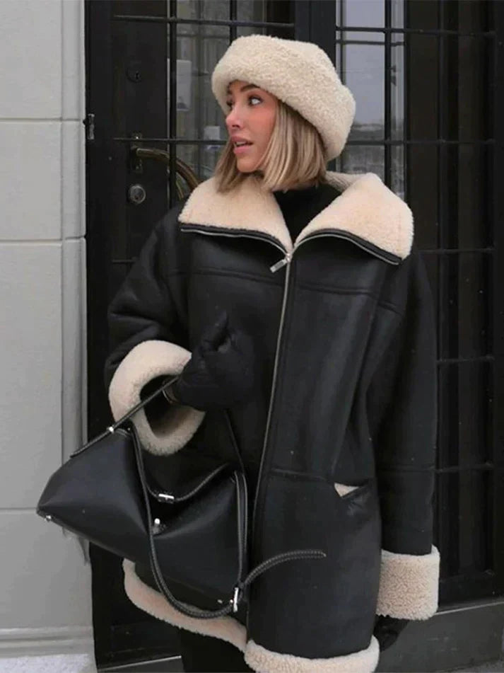 Laura | Elegant fleece winter coat