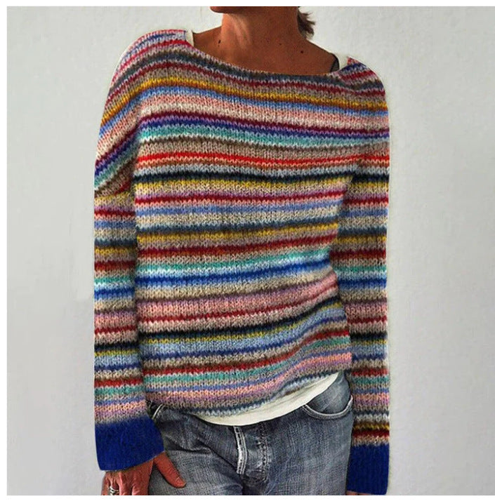 Lena | Comfortable Round neck knitted sweater