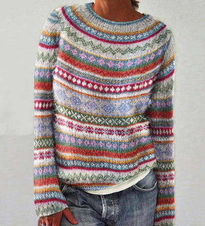 Lena | Comfortable Round neck knitted sweater