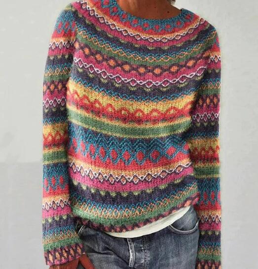 Lena | Comfortable Round neck knitted sweater