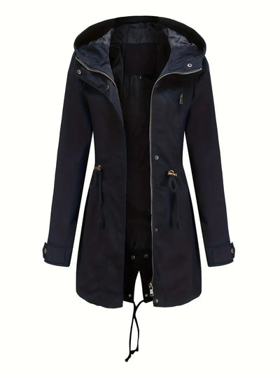 Lena | Waterproof trench coat with hood