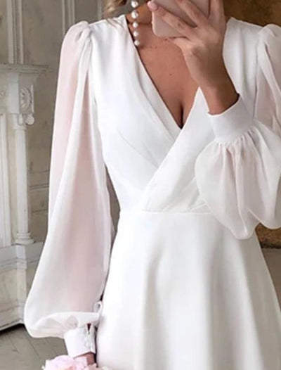 Lisa | Elegant midi wedding dress