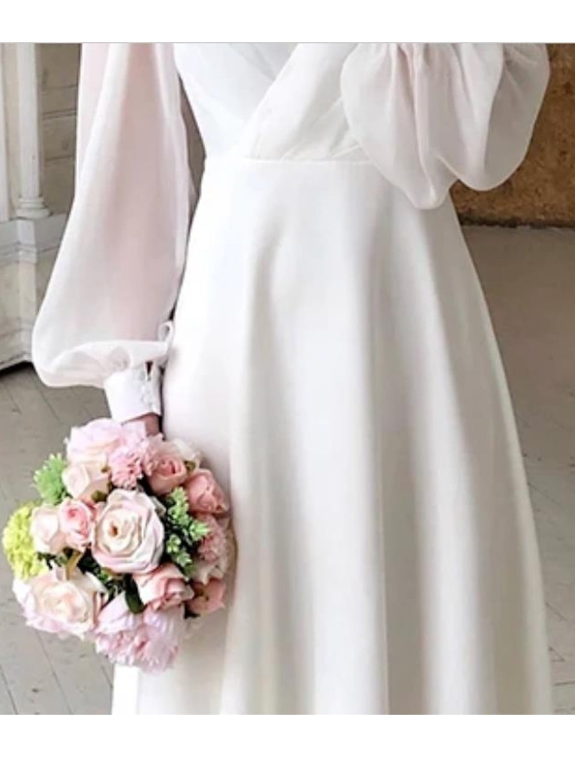 Lisa | Elegant midi wedding dress