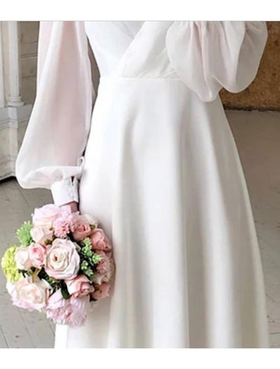 Lisa | Elegant midi wedding dress