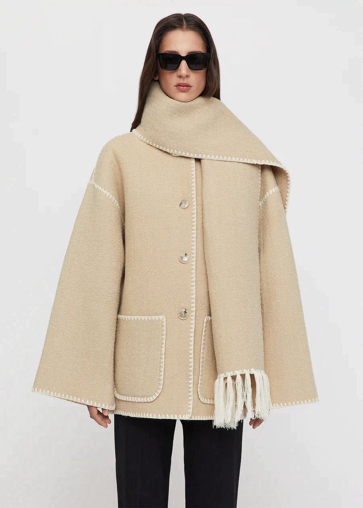 Marina | Elegant and comfortable coat with scarf