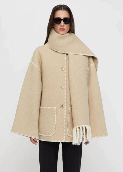 Marina | Elegant and comfortable coat with scarf