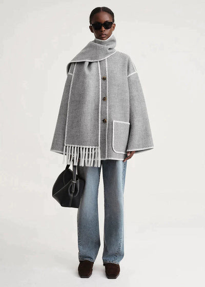 Marina | Elegant and comfortable coat with scarf