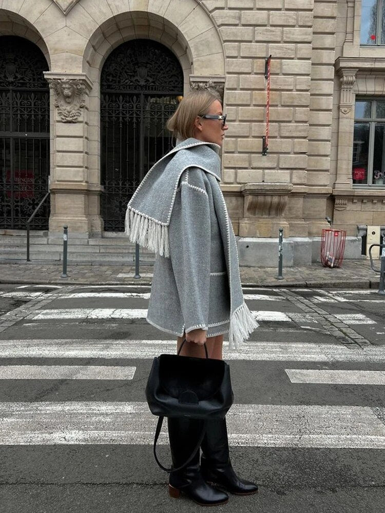 Marina | Elegant and comfortable coat with scarf