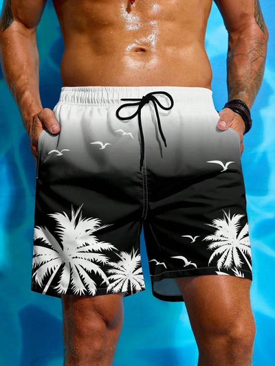 Palm trees | Comfortable tropical print swim shorts