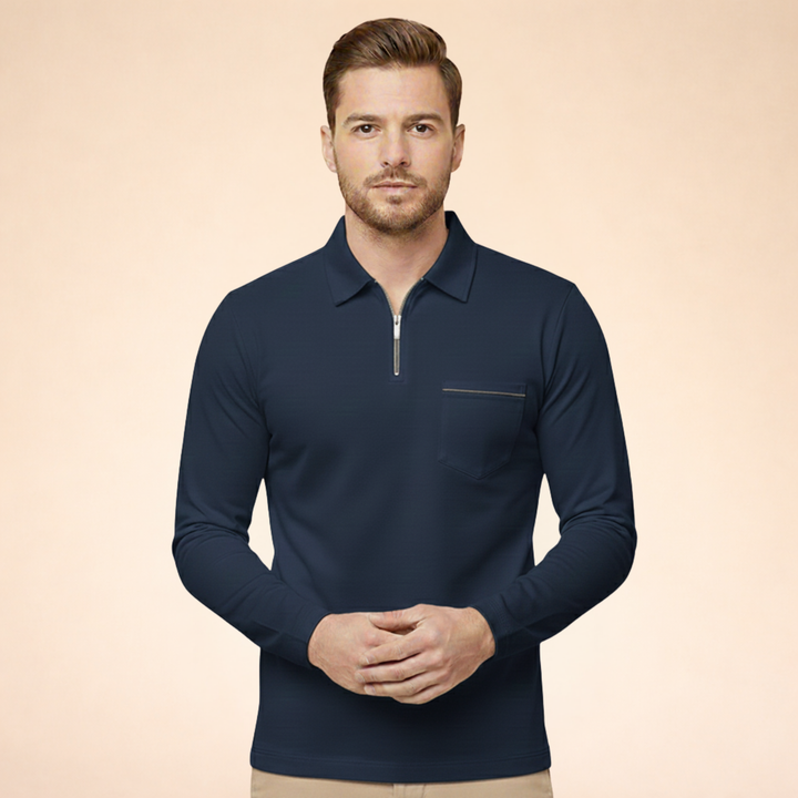 Parker | Long Sleeve Polo Shirt – Elegant, Breathable & Versatile 0