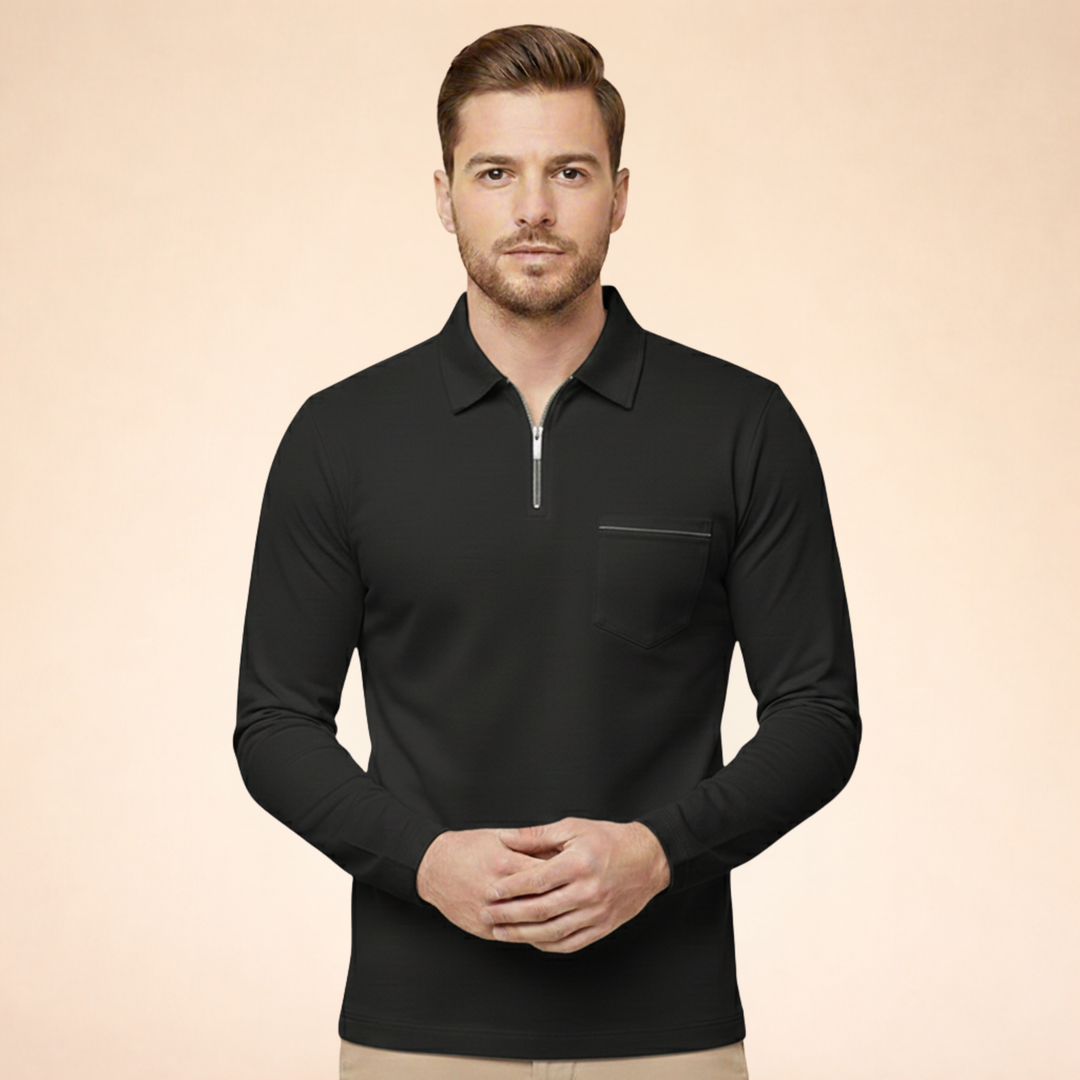 Parker | Long Sleeve Polo Shirt – Elegant, Breathable & Versatile 1