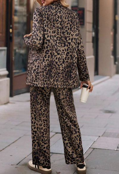 Tina | Elegant leopard print set